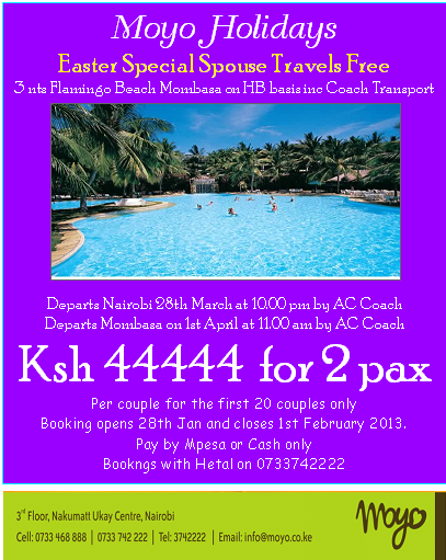Moyo Holidays  Easter Special 